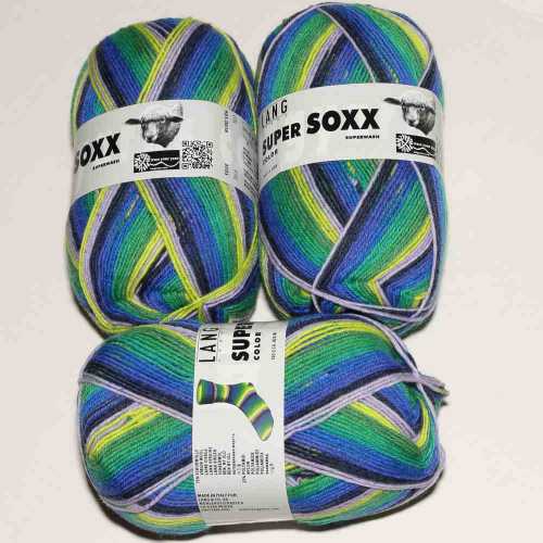 Super Soxx Color 4-fach Blau-Grn-Gelb
