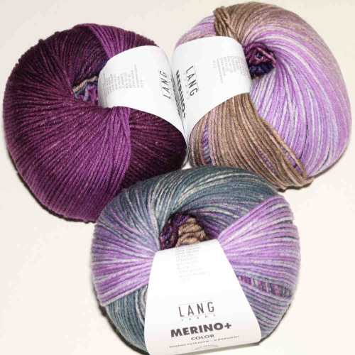 Merino+ Color Lila-Bordeaux-Violett