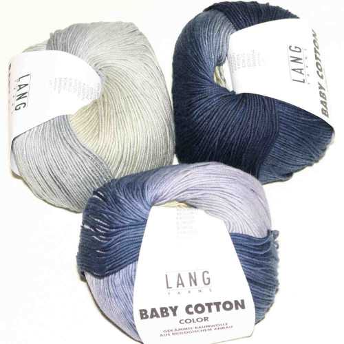 Baby Cotton Color Navy-Lila-Salbei