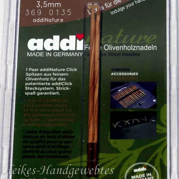 addiClick Nature - Ersatzspitzen 3,5 Olivenholz