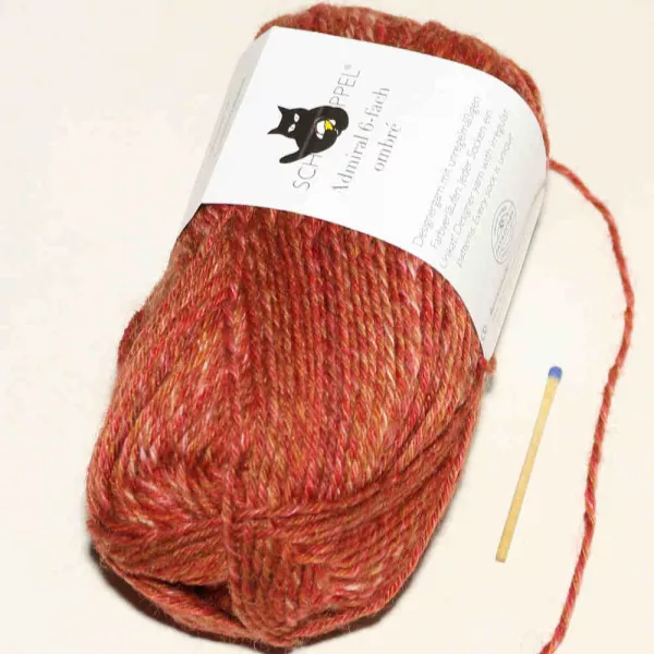 Admiral 6-fach ombre Rotes Laub