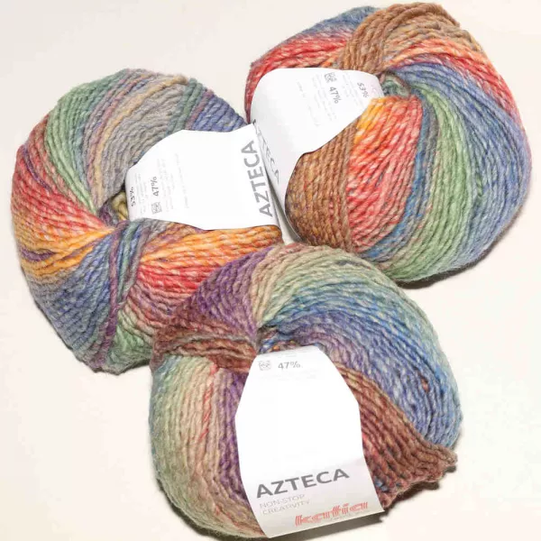 Azteca Lila-Grün-Orange-Braun