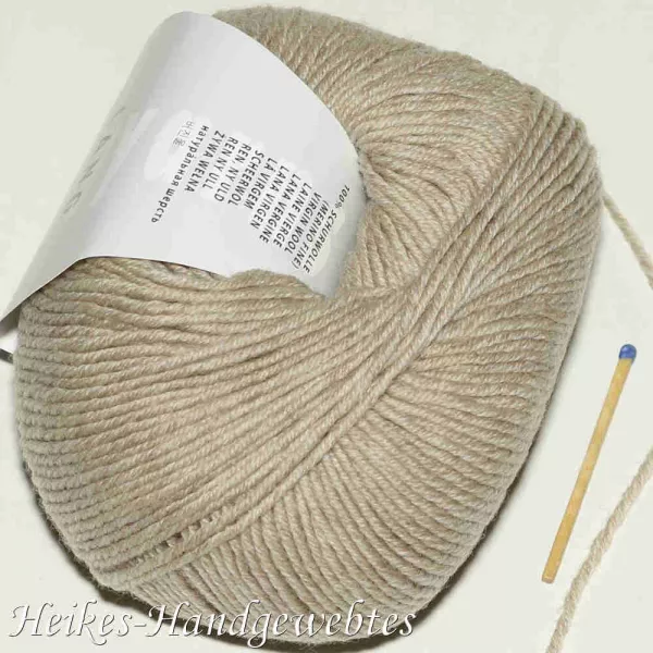 Beige melange Merino 150