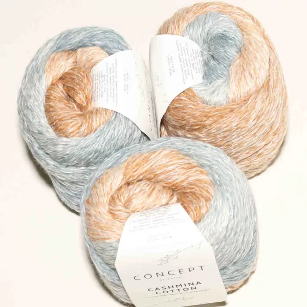 Cashmina Cotton Blau-Orange