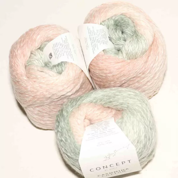 Cashmina Cotton Grün-Rosé