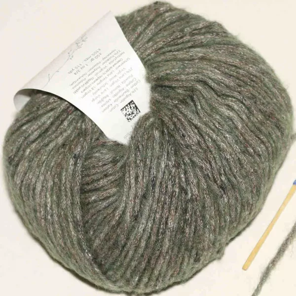 Cotton-Merino Tweed Schwarzgrün