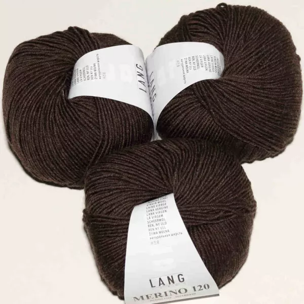 Dunkelbraun melange Merino 120