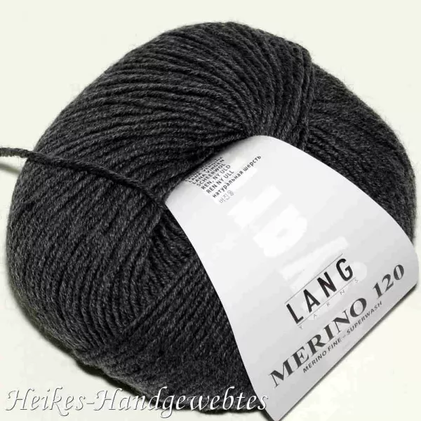 Dunkelgrau Melange Merino 120