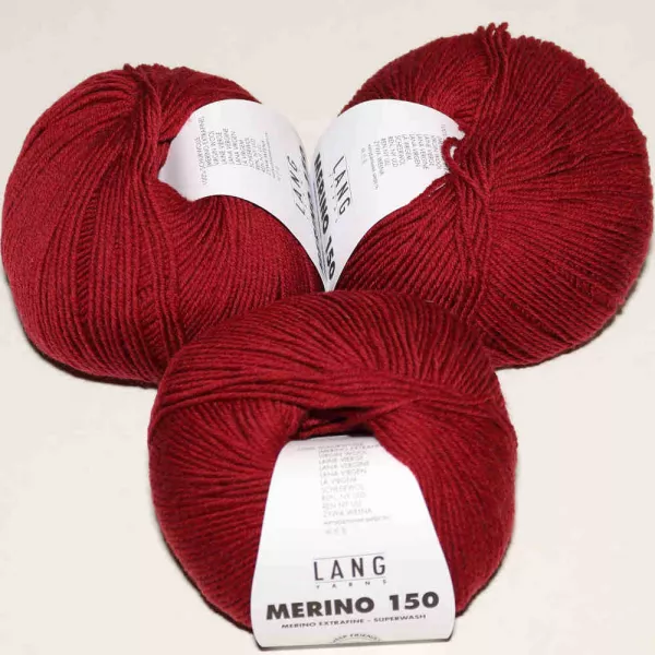 Dunkelrot mélange Merino 150