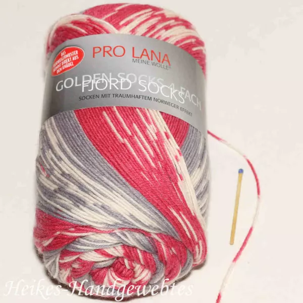 Fjord Socks Natur-Rot-Grau