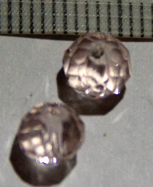 Glasperle Rosé geschliffen 6mm 10 St