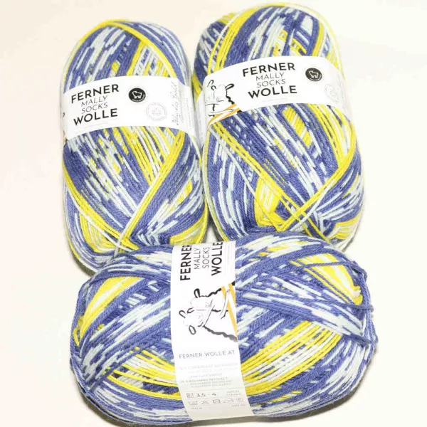 Mally Socks 546/22 - Blau-Gelb