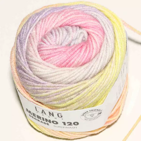 Merino 120 Dégradé Rosa-Gelb