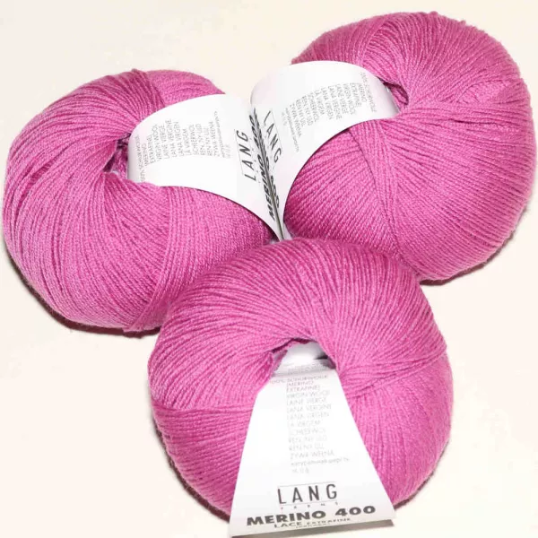 Merino 400 Lace Hot Pink