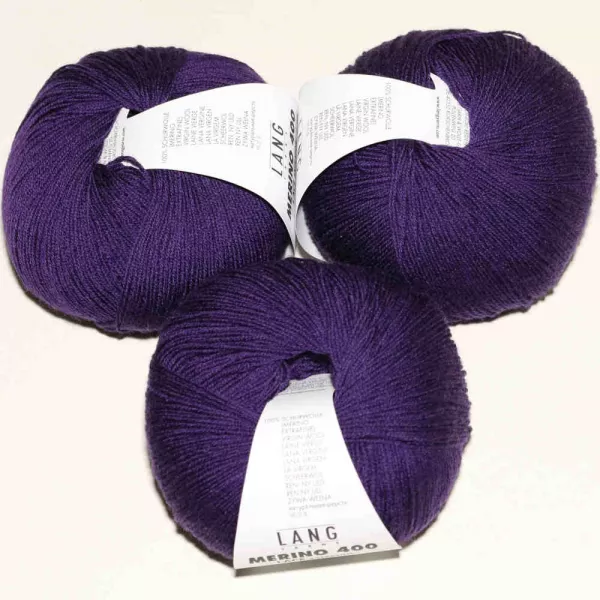 Merino 400 Lace Violett mélange