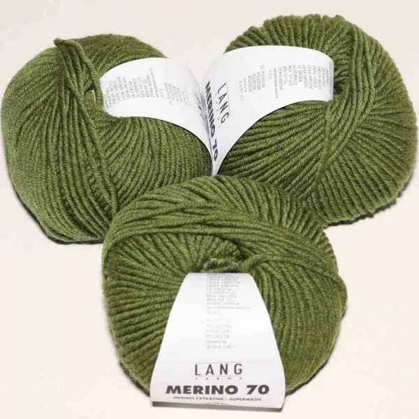 Merino 70 Dunkelolive mélange