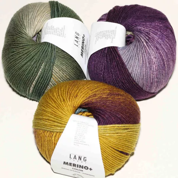 Merino+ Color Violett-Mais-Olive