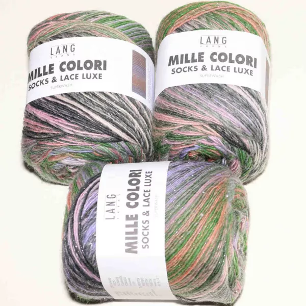 Mille Colori Socks & Lace Luxe Lila-Grün-Lachs