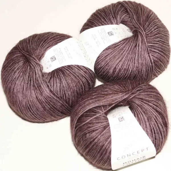 Mohair Cotton Aubergine