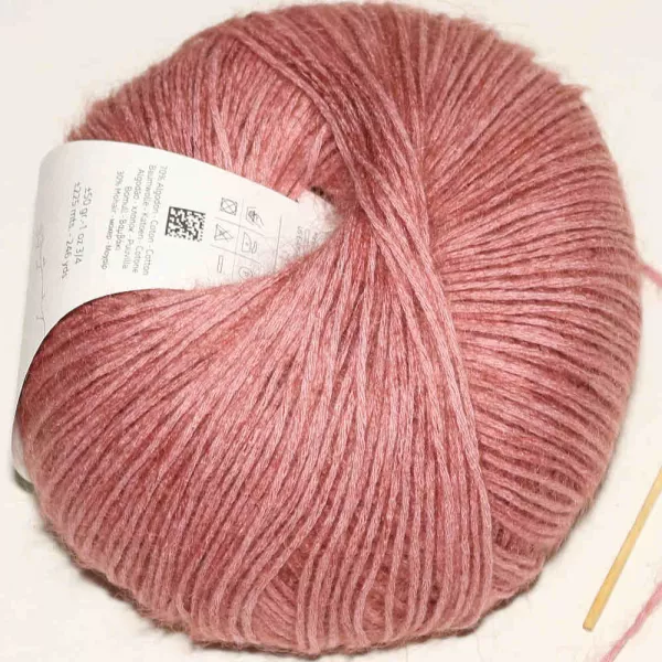 Mohair Cotton Dunkelrosé