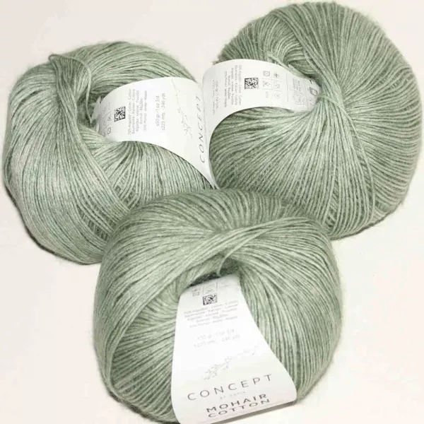 Mohair Cotton Minzgrün