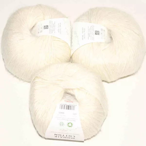 Mohair Cotton Naturweiß