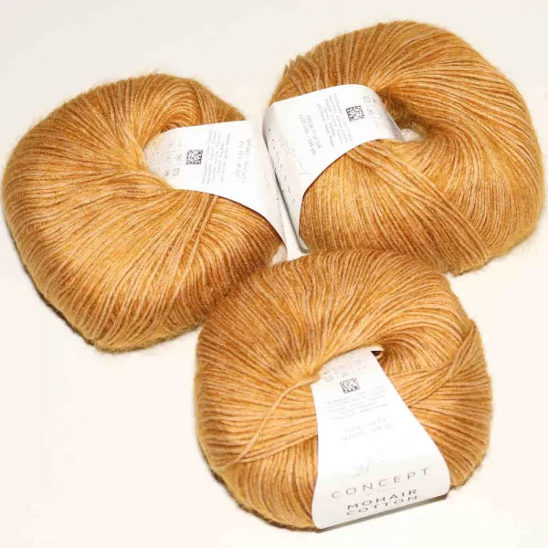 Mohair Cotton Orangebraun