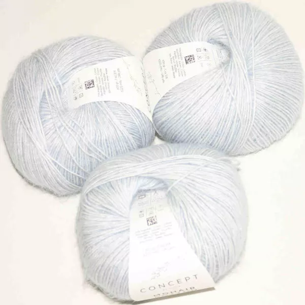 Mohair Cotton Pastellblau