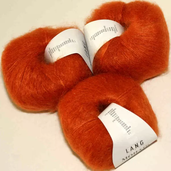 Mohair Luxe Dunkelorange