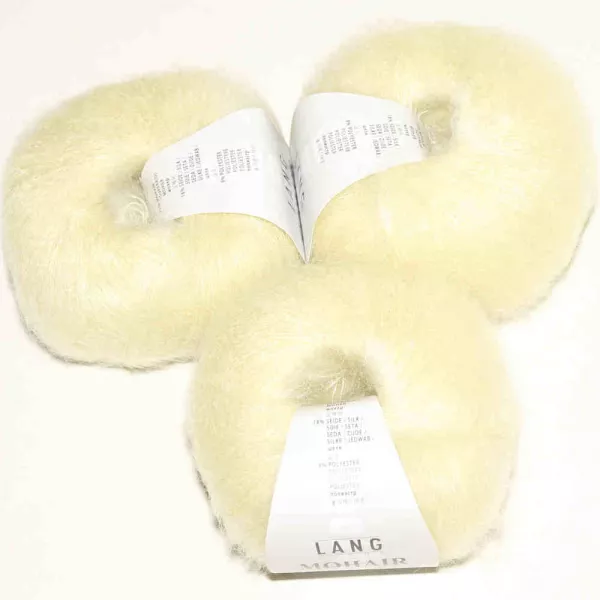 Mohair Luxe Lamé Hellgelb