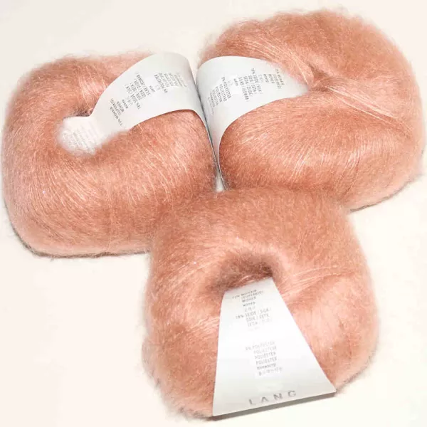 Mohair Luxe Lamé Lachs