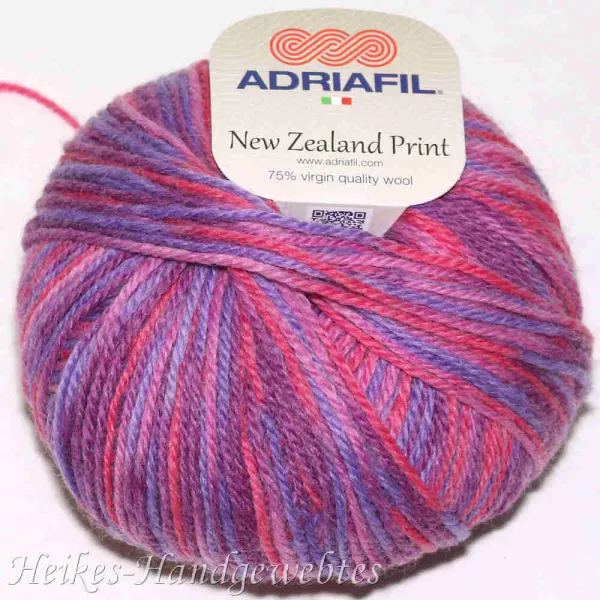 New Zealand Print Fliederblau-Fuchsia