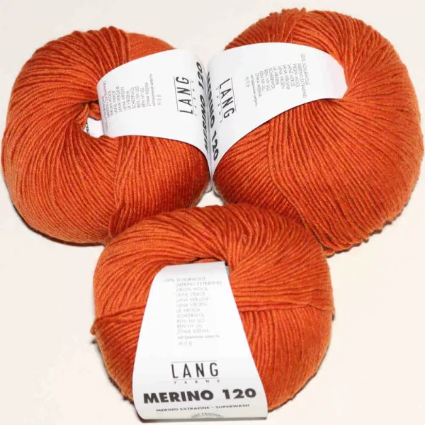 Orange mélange Merino 120