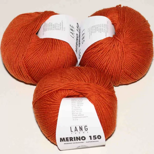 Orange mélange Merino 150