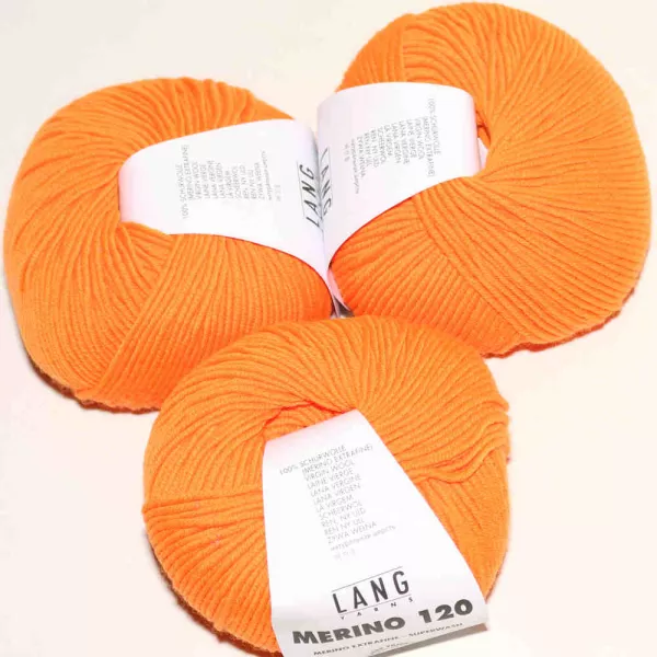 Orange neon Merino 120