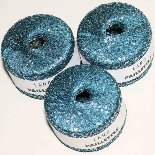 Paillettes Petrol-Silber