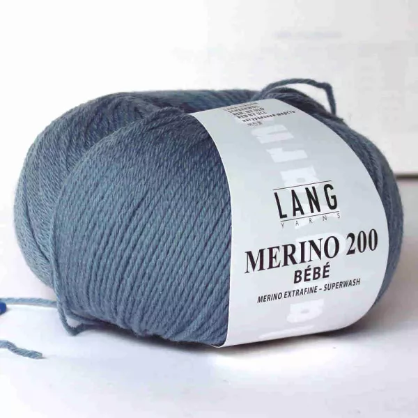 Rauchblau Merino 200 Bebe