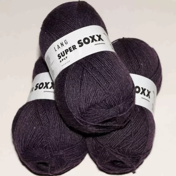 SuperSoxx 6fach Aubergine mélange