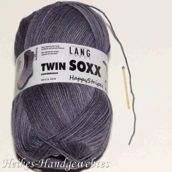 Twin Soxx 4-fach HappyStripes Funnygrey