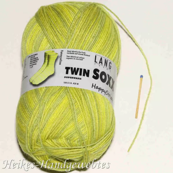 Twin Soxx 4-fach HappyStripes Funnyyellow