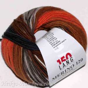 Merino 120 Color Orange-Braun-Anthrazit