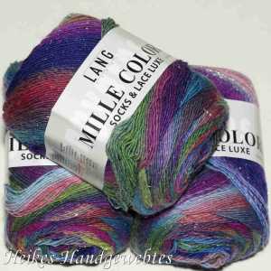 Mille Colori Socks & Lace Luxe Blau-Pink