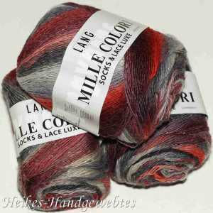 Mille Colori Socks & Lace Luxe Antrhazit-Rot