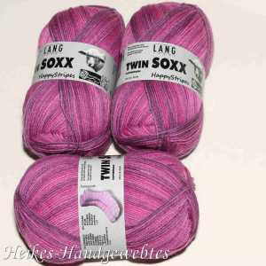 Twin Soxx 4-fach HappyStripes Funnypink