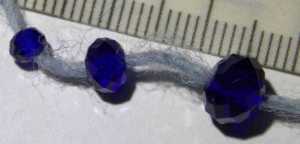 Glasperle Blau geschliffen 6mm 10 St