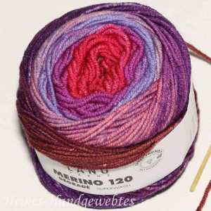 Merino 120 Dégradé Rot-Violett