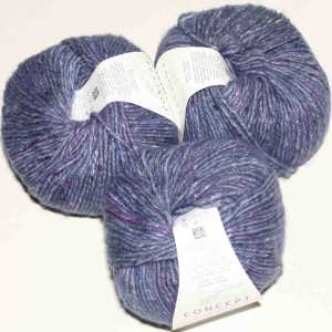 Cotton-Merino Tweed Blau