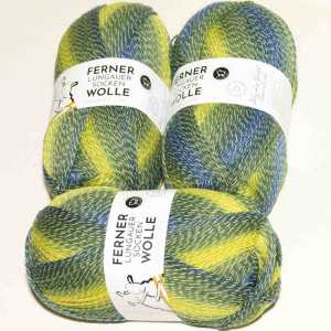 Lungauer Sockenwolle 4fach mit Baumwolle 518-22 Grün-Blau