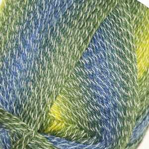 Lungauer Sockenwolle 4fach mit Baumwolle 518-22 Grn-Blau