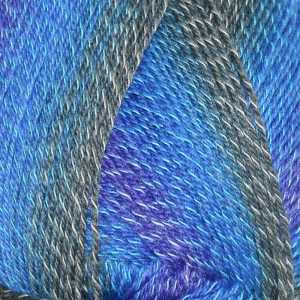 Lungauer Sockenwolle 4fach mit Baumwolle 523-22 Blau-Grau